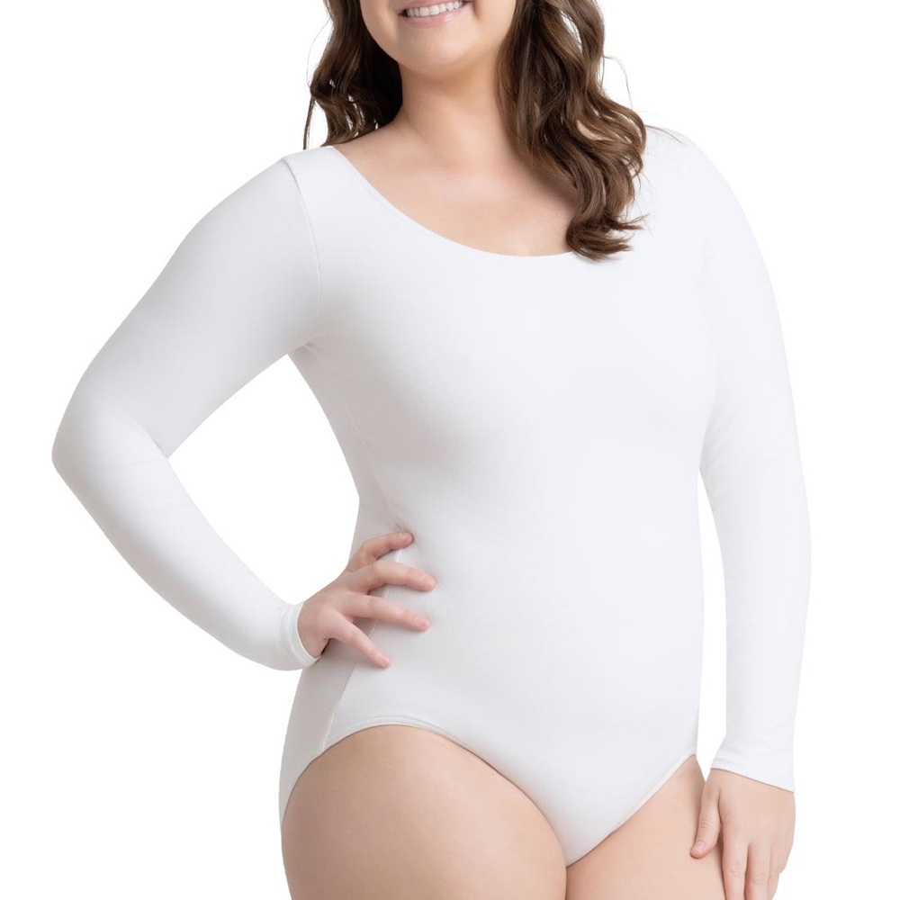 Capezio XS White long sleeve ballet leotard